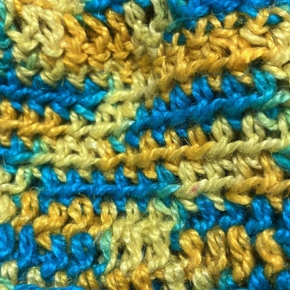 𝅺2 Silk NEW baby hand crocheted caps-14 and 15 inch head circumference